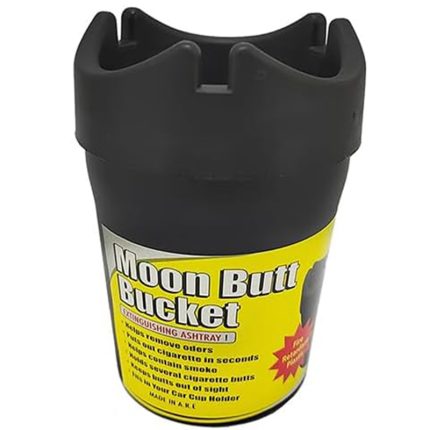 طفاية سجائر بلاستيكية بدون رائحة - سلة مهملات صغيرة محمولة للسيارة بتصميم مقاوم للرياح للسفر في الهواء الطلق ومناسبة للاستخدام في السيارة والمنزل -اسود - من رنا ستور